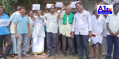 CITU district president participated in farmers' protest in Palakonda, demanding immediate irrigation water supply and compensation for losses.