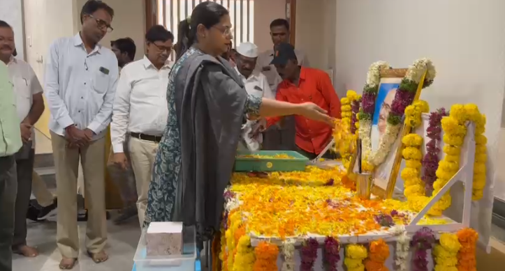 Nirmal District Collector Abhilash Abhinav honored Mahatma Gandhi on his birth anniversary, urging all to follow his peaceful and moral path.