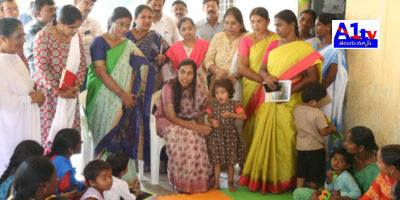 Collector P. Praveenya's Visit to Anganwadi Centers