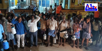 Farmers protested at Visakh Dairy, urging for an immediate increase in milk prices after the management reduced rates for milk collection.