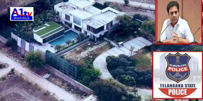 Police raided an unauthorized liquor party at a farmhouse linked to Telangana's former minister KTR, arresting 35 individuals. Among them were 21 men and 14 women,