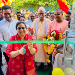 The newly constructed "Anna Canteen" near Ghosha Hospital in Vizianagaram was inaugurated by MLA Pusapati Aditi Vijayalakshmi Gajapathi Raju