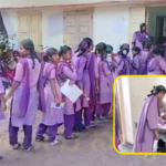 Mock polling conducted at ZP Girls High School, Nuzividu, to educate girls on election processes and voting awareness.