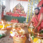 During the Sharannavaratrulu festivities, devotees in Nirmal presented Bonalu to Durga Mata with traditional music, dance, and offerings, expressing their joy and gratitude for her blessings.
