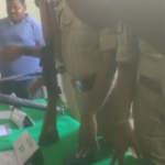 The police in Parvathipuram held a remembrance event for martyrs, showcasing weapons to students for awareness.