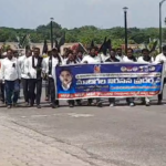 The Madiga Reservation Struggle Committee protested, demanding a halt to job recruitments until the SC classification is implemented following a Supreme Court ruling.