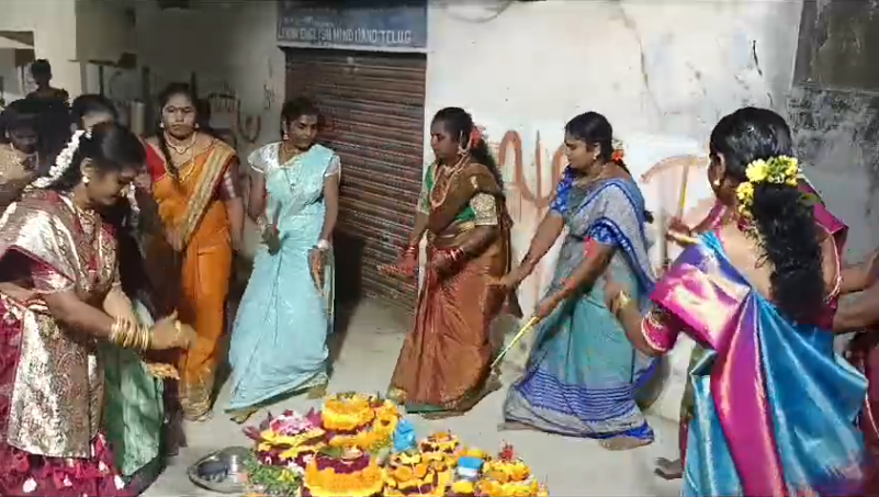 Bathukamma celebrations, led by Gaddam Sridevi, took place at Bhagat Singh Nagar, featuring traditional dances and prayers around floral arrangements.