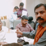 Telugu Shakti president B.V. Ram files a complaint against S.N. Pal for land irregularities under Sharada Peetham, demanding investigation and acquisition of government land.
