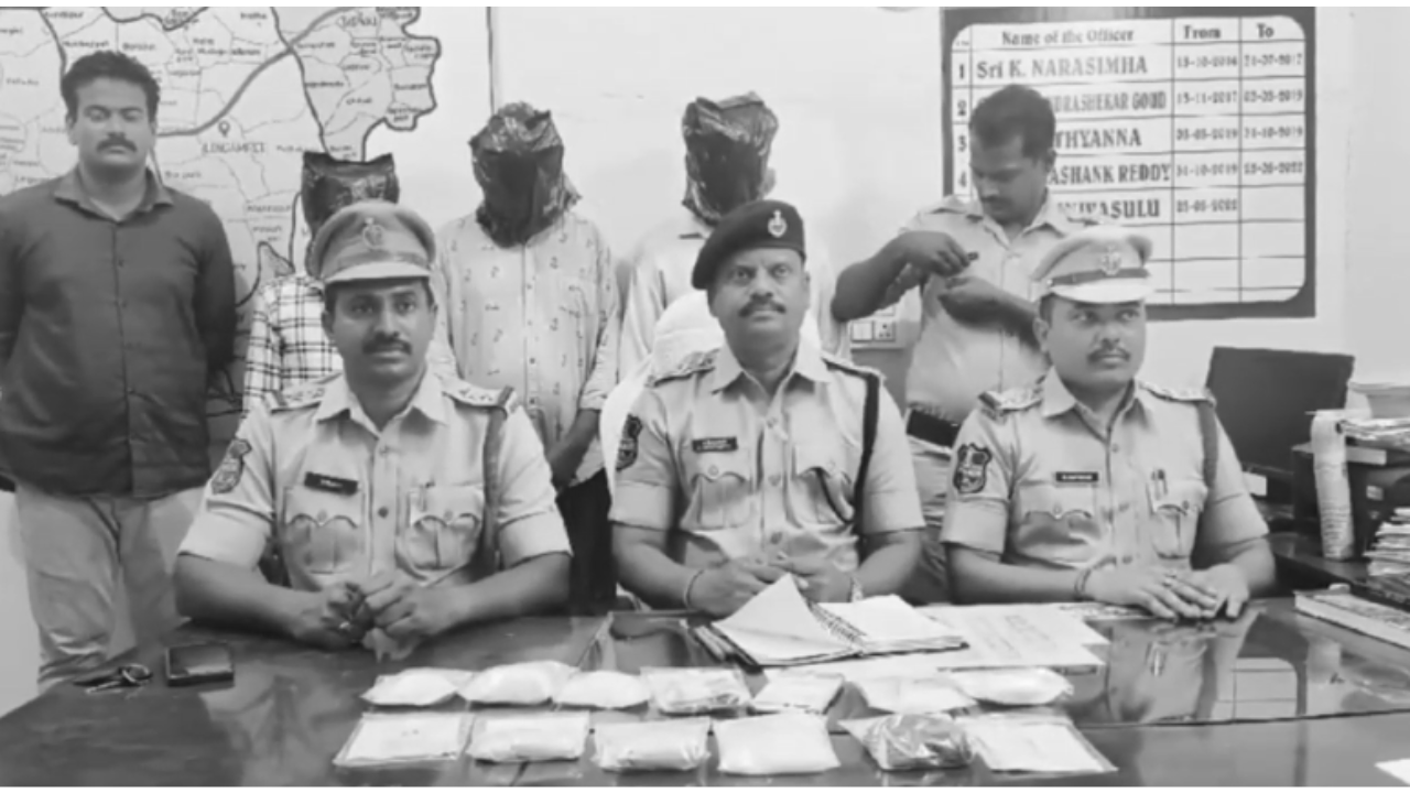 In Thimmapur village, Kamareddy district, three individuals were arrested under the NDPS Act,