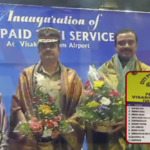 Sri Vigneshwara Taxi Service was relaunched at Visakhapatnam International Airport, with advanced features like geo-tracking, benefiting passengers, especially at night.