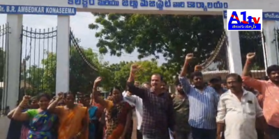 Villagers from Chindadaguru protested at the Collector’s office, demanding the removal of a liquor shop located along a road frequented by women and students