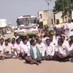 రామారెడ్డిలో గిరిజన రైతుల కోసం బిఆర్ఎస్ ధర్నా BRS organized a protest in Ramareddy demanding the unconditional release of arrested tribal farmers and condemning Congress leader Revanth Reddy's actions.