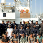 Indian Coast Guard chased a Pakistani ship in the Arabian Sea, rescuing seven Indian fishermen from custody and safely bringing them ashore.