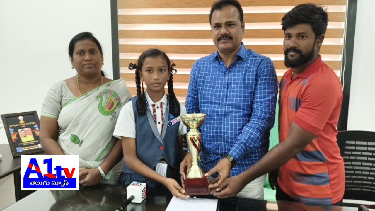 Nakshatra Singh, a 7th-grade student from Nellore Sri Chaitanya International School, has been selected for the National Tennis Ball Cricket event in Jammu & Kashmir.