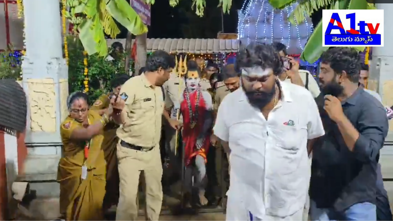 A woman Aghori, initially insistent on entering Srikalahasti Temple unclothed, complied with wearing attire after guidance from spiritual leader Yogi Prabhakar.