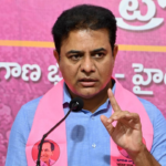 KTR addressed a question about Amaravati potentially surpassing Hyderabad, highlighting Telangana's growth and his predictions for the future.