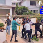 After protests at Allu Arjun's residence, officials installed white curtains around the house to prevent disruptions and ensure safety.
