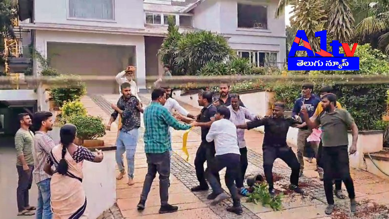 After protests at Allu Arjun's residence, officials installed white curtains around the house to prevent disruptions and ensure safety.
