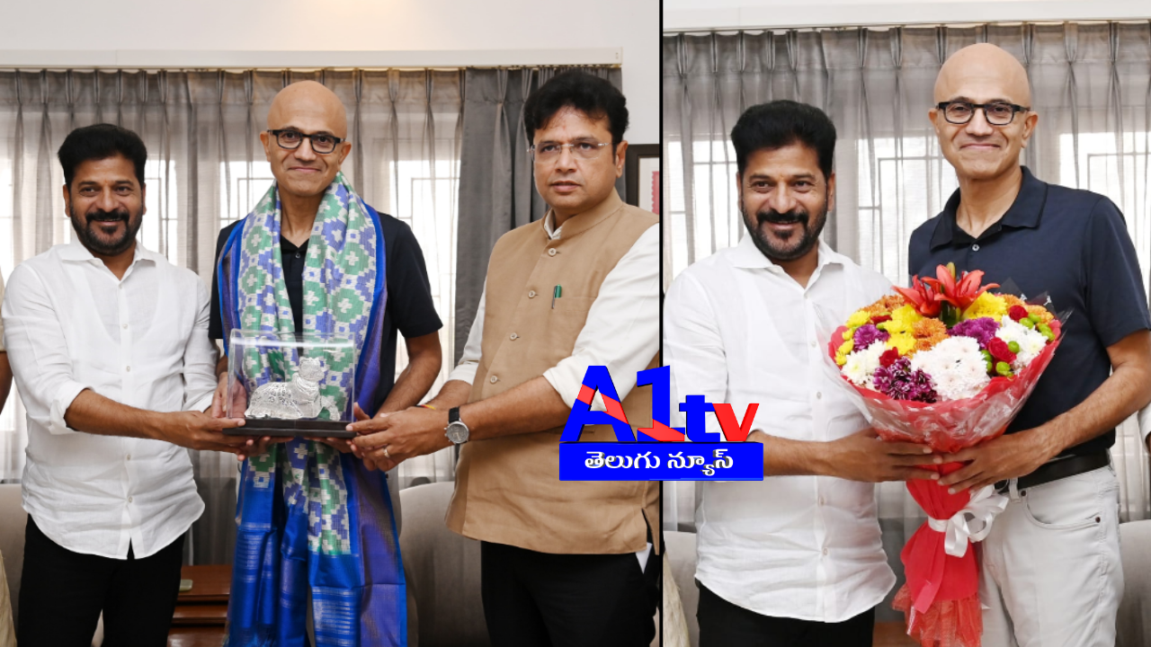 CM Revanth Reddy’s Courtesy Meeting with Satya Nadella