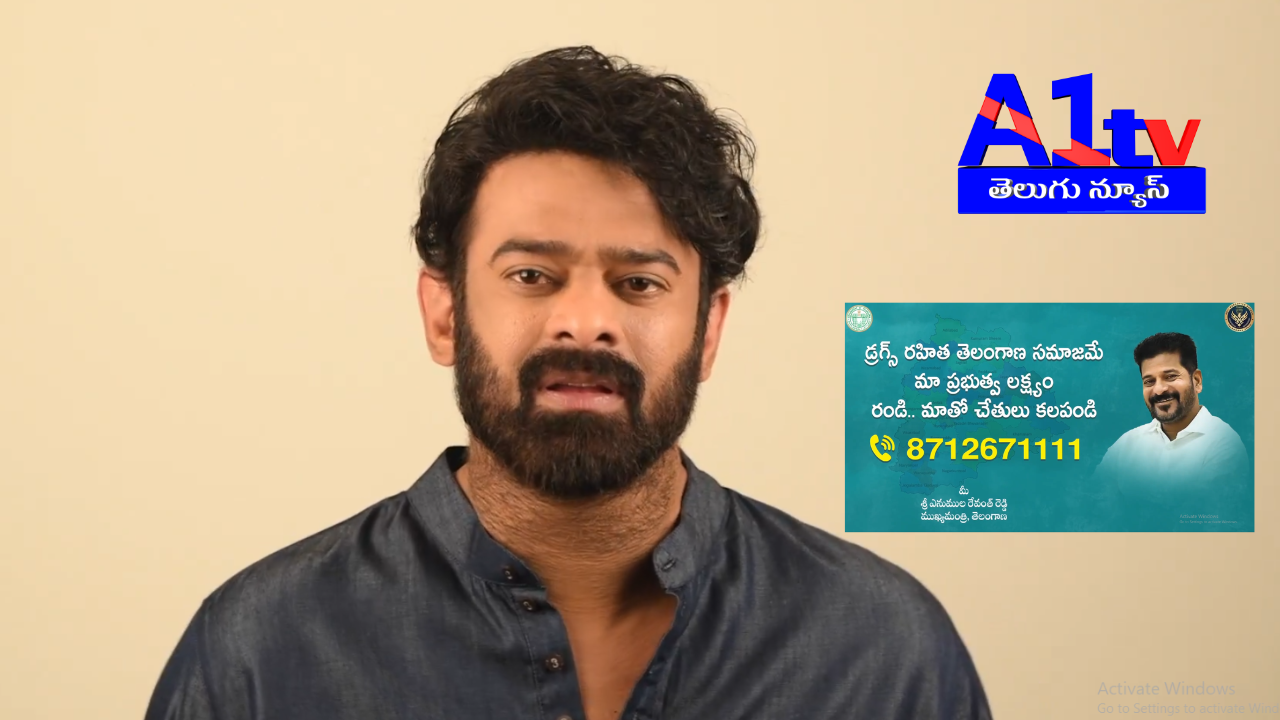 Actor Prabhas urges people to avoid drugs in a campaign video, emphasizing the importance of life, love, and government initiatives to fight addiction.