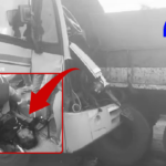 A tragic road accident near Madhupada village on the national highway resulted in the deaths of a baby and her father. Five others are in critical condition.