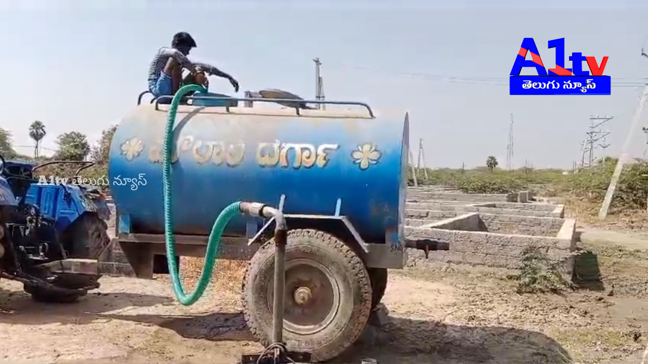 Illegal use of bore water for construction in Jagananna Colony, with locals criticizing government officials for negligence.