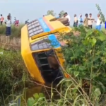 A school bus from Sri Niketan School fell into a canal in Salmanpura Minagallu villages, injuring a student. Locals saved others, but school management faced local anger.
