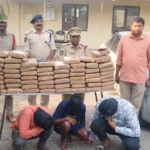 Police seized 122 kg of ganja worth ₹6.10 lakh at Nathavaram, arrested three suspects, and are searching for two absconding accused.