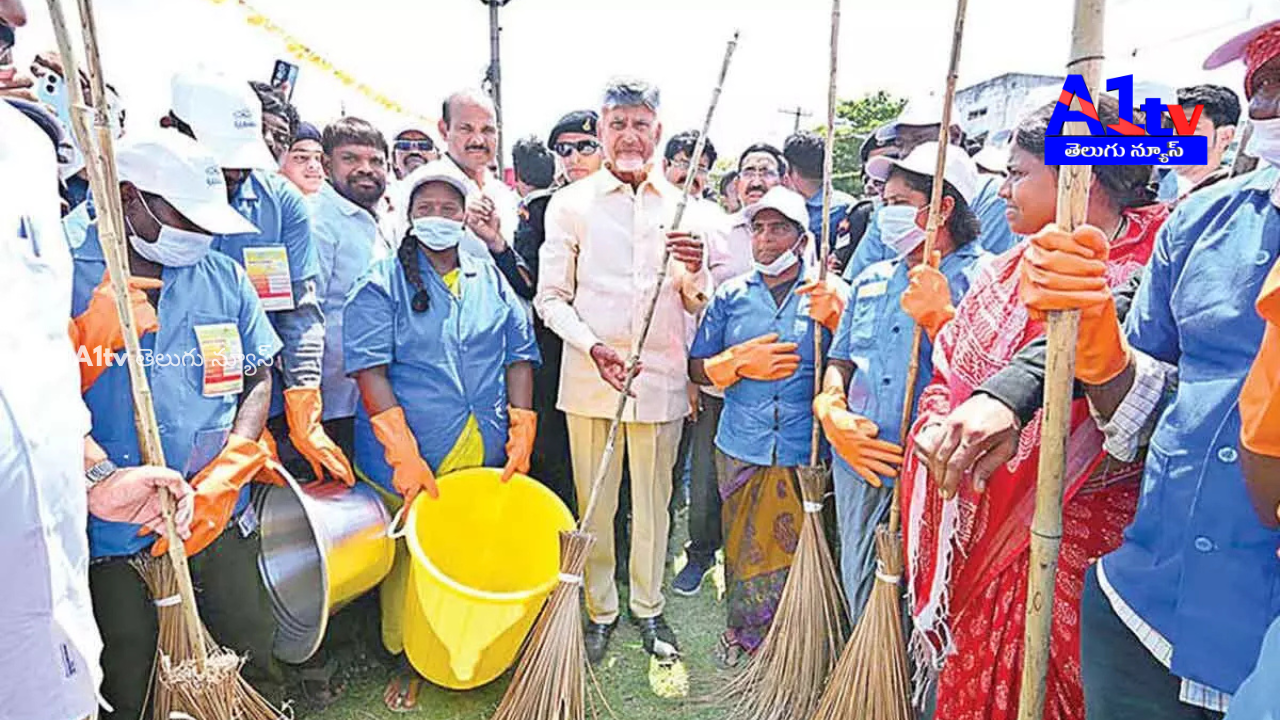 Chandrababu participated in the Swachh Andhra program in Nellore, outlining plans for waste management and urging villages to stay clean.