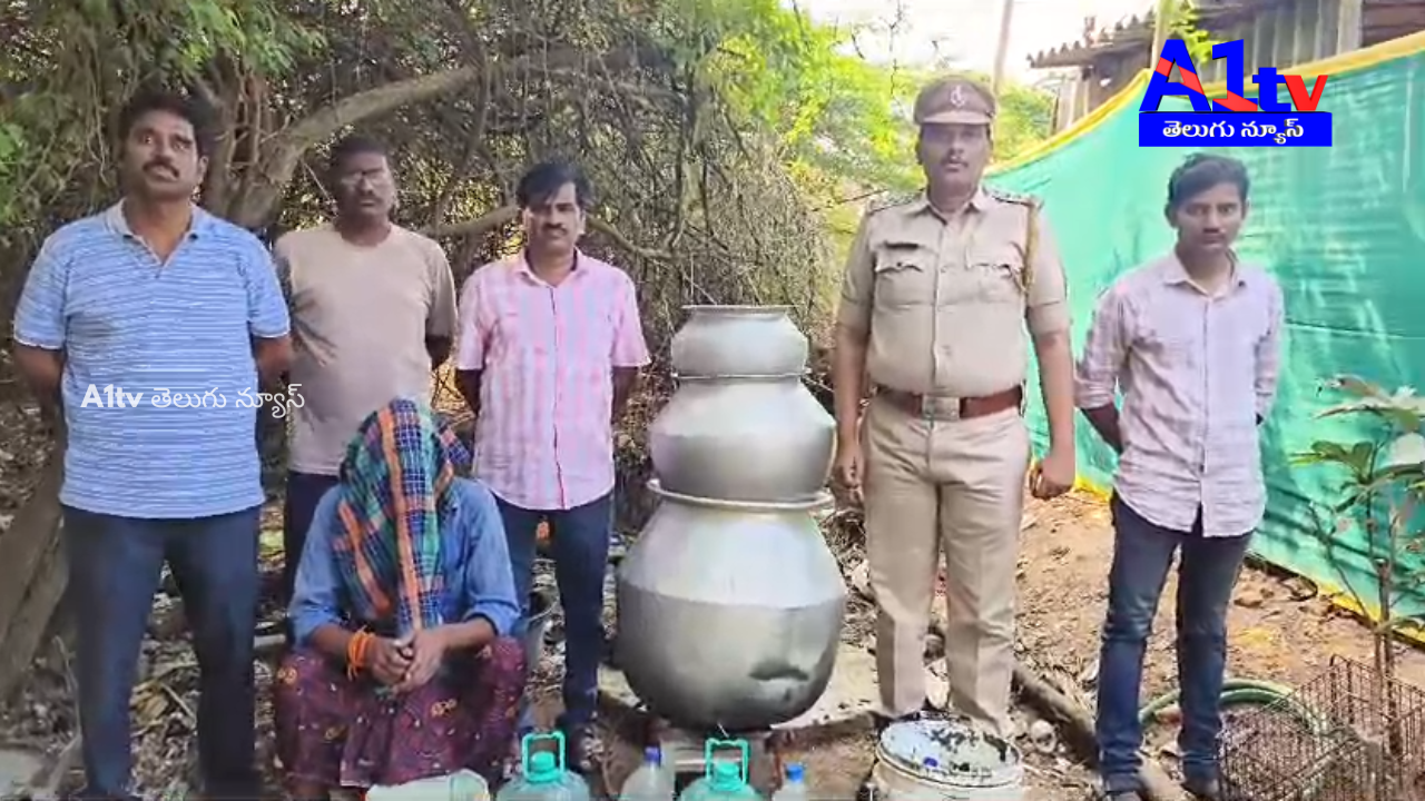 Excise officials raided illicit liquor production in Chintalapudi, destroying 200 liters of jaggery wash and seizing 40 liters of liquor.