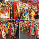 శ్రీనివాసమంగాపురంలో గరుడ సేవకు గోదా కల్యాణయాత్ర Garland procession held for Garuda Seva in Srinivasamangapuram. The grand Swarna Rathotsavam is set to take place on February 23.