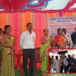 Collector Rajarshi Shah participated in Indervelli's Tribal Cultural Meet and joined students in Gussadi dance performances.