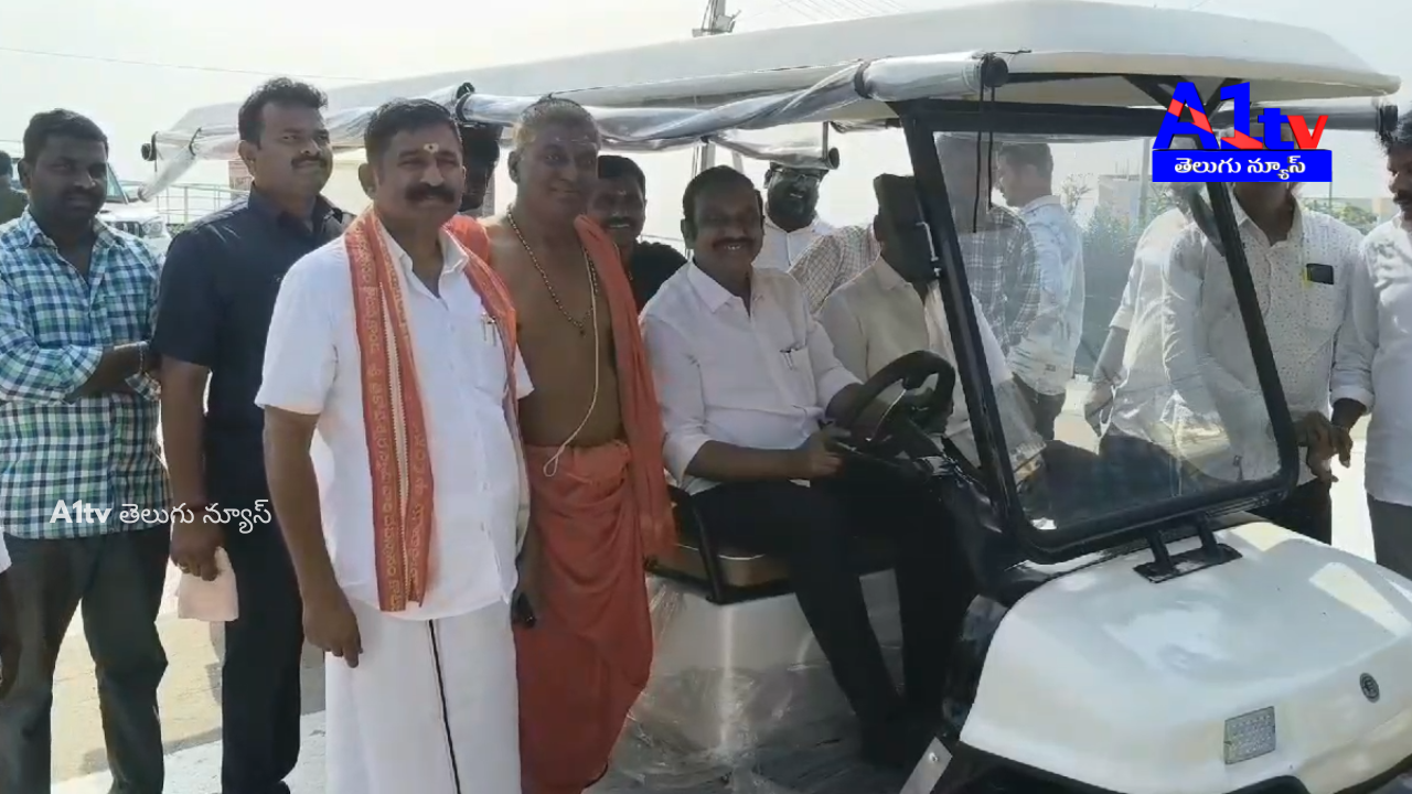 MLA Dr. Chadalavada Aravind Babu inaugurated a battery vehicle at Kotappakonda for elderly and disabled visitors.