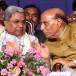 At ‘Invest Karnataka 2025,’ Rajnath Singh showed empathy for CM Siddaramaiah, who was in a wheelchair, and inquired about his health.