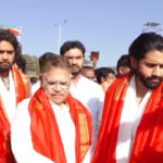 తిరుమల శ్రీవారి దర్శనానికి ‘తండేల్’ బృందం చేరువ ‘Tandel’ team, including Naga Chaitanya and Sai Pallavi, visits Tirumala to offer prayers after the film’s success.
