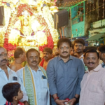 తిరుపతిలో రేణుక పరమేశ్వరి అమ్మవారి ఘన ఊరేగింపు Devotees participated in the grand procession of Renuka Parameshwari in Tirupati, alongside temple trustees.