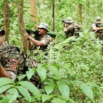 Security forces in Chhattisgarh’s Bijapur and Kanker districts killed 22 Naxals in encounters; one jawan martyred.