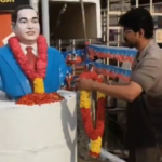 విజయ్ సాదాసీభంగా అంబేడ్కర్ విగ్రహానికి నివాళి Actor Vijay paid a simple tribute to Ambedkar in Chennai's Palavakkam, arriving in a small car and offering a garland without any fanfare.