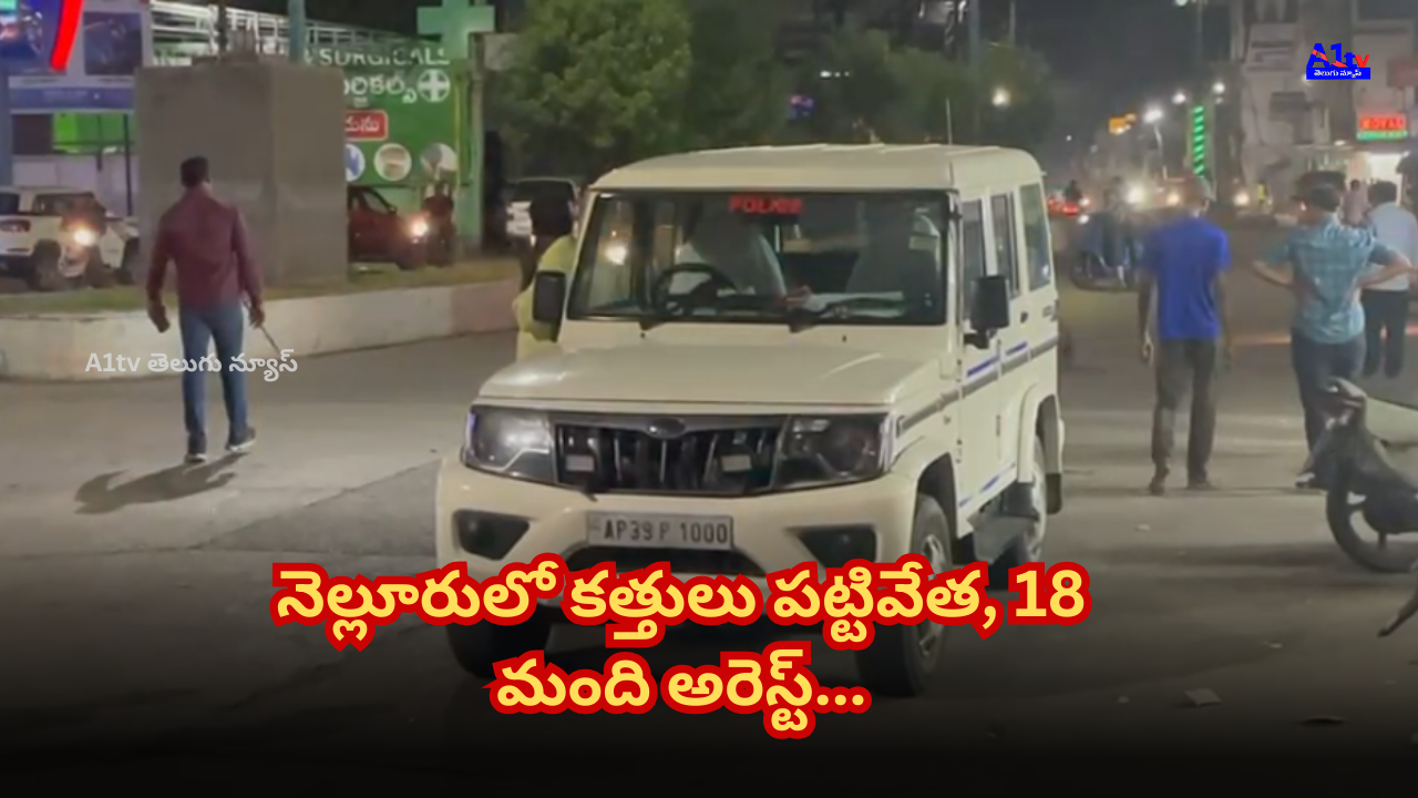 During vehicle checks in Nellore, police seized knives from 18 youths and took them into custody for further investigation.