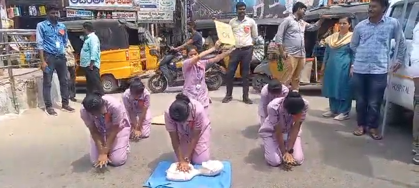 On World Heart Day, staff at Madhu Hospitals in Adoni demonstrated CPR techniques through dance, emphasizing its importance in saving lives.
