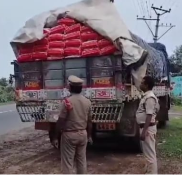 In Chintalapudi, Guntur district, police seize 842 bags of illegally transported ration rice valued at ₹11 lakhs, arresting two individuals.