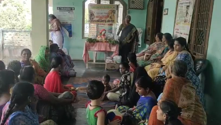 పెదనందిపాడు BC-3 అంగన్వాడీ కేంద్రంలో పోషకాహార మాసోత్సవాలు, గర్భిణీ, బాలింతలకు పోషక విలువల పై అవగాహన, బాలసంజీవని కిట్ వినియోగంపై అవగాహన.