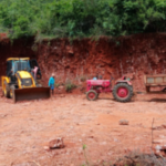 CPM district secretary D. Venkanna has demanded an immediate halt to the illegal layout activities by Vaibhav Habitats in Arli village, violating VMDA regulations.