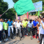 A cycle rally was held in Warangal to commemorate Police Martyrs, led by Police Commissioner Amber Kishore.