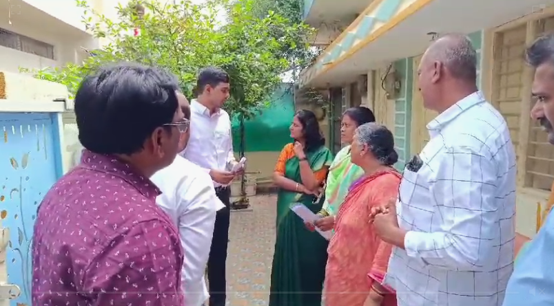 Joint Secretary CMO Sangeetha, along with Collector Manu Chaudhary and RDO Bansilal, reviewed the family digital card survey progress and issues in Gajwel.