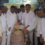 Dubakka MLA Kotha Prabhakar Reddy inaugurated a rice procurement center in Narsing Mandal, highlighting the need for immediate government action on farmer support and unresolved promises from the Congress government.