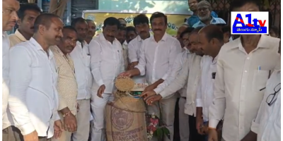 Dubakka MLA Kotha Prabhakar Reddy inaugurated a rice procurement center in Narsing Mandal, highlighting the need for immediate government action on farmer support and unresolved promises from the Congress government.