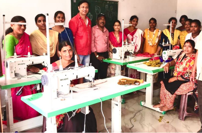 The Gajuwaka Samata Rotary Club has launched embroidery machine training for ten participants, providing machines and creating employment opportunities through a 14-day program.
