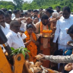 శ్రీ సోమేశ్వర స్వామి దేవాలయానికి రహదారి పనులకు శంకుస్థాపన MLA Toyik Jagadishwari inaugurated roadworks to Sri Someshwara Temple in Kotipam, Parvathipuram Manyam district, enhancing accessibility for devotees.