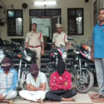 Piduguralla police arrested an interstate robbery gang and recovered vehicles worth ₹8 lakh, including two autos and seven bikes.